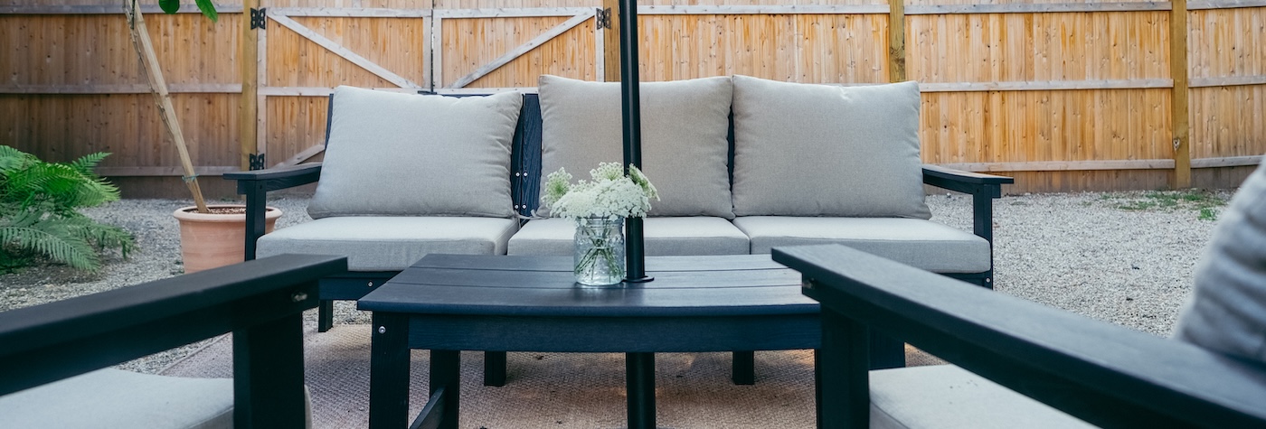 backyard sitting area